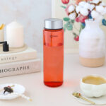 Clear Kırmızı Cam Matara Premium 550cc